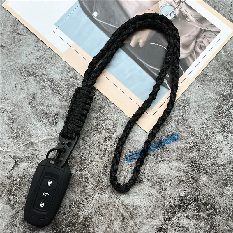 Keychain for Phone Lanyard Neck Strap Handmade Rope Heavy Metal Keyring Lanyard Anti-lost Cellphone Strap Premium Accessories