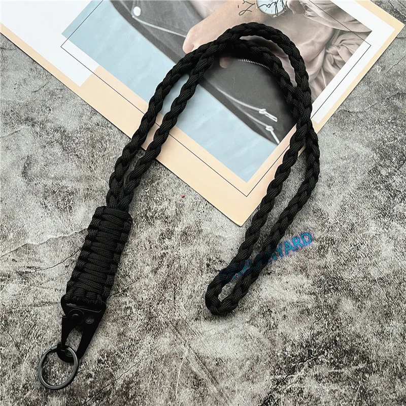 Keychain for Phone Lanyard Neck Strap Handmade Rope Heavy Metal Keyring Lanyard Anti-lost Cellphone Strap Premium Accessories