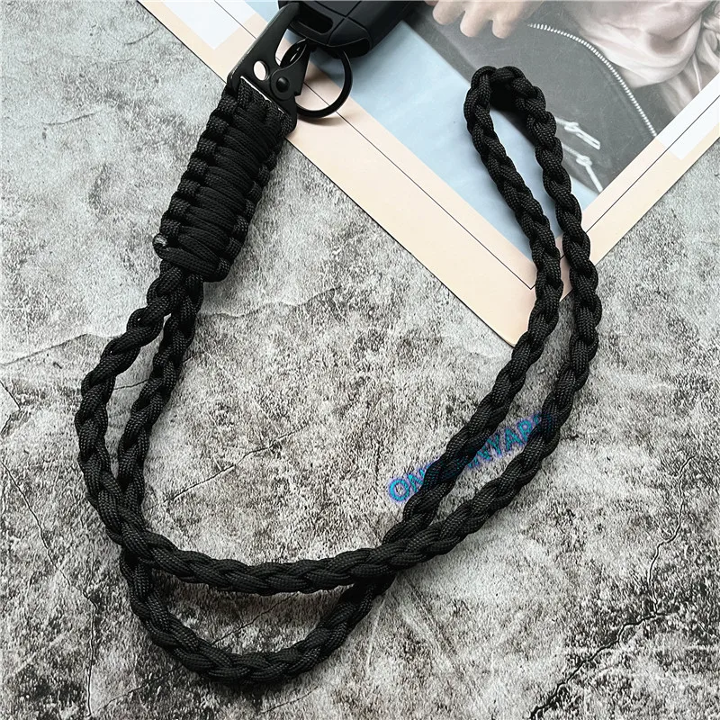 Keychain for Phone Lanyard Neck Strap Handmade Rope Heavy Metal Keyring Lanyard Anti-lost Cellphone Strap Premium Accessories
