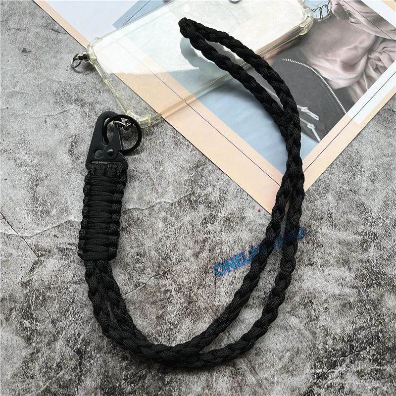 Keychain for Phone Lanyard Neck Strap Handmade Rope Heavy Metal Keyring Lanyard Anti-lost Cellphone Strap Premium Accessories