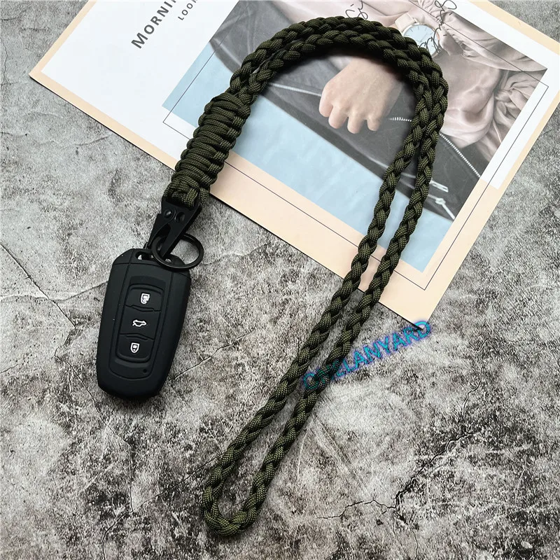 Keychain for Phone Lanyard Neck Strap Handmade Rope Heavy Metal Keyring Lanyard Anti-lost Cellphone Strap Premium Accessories
