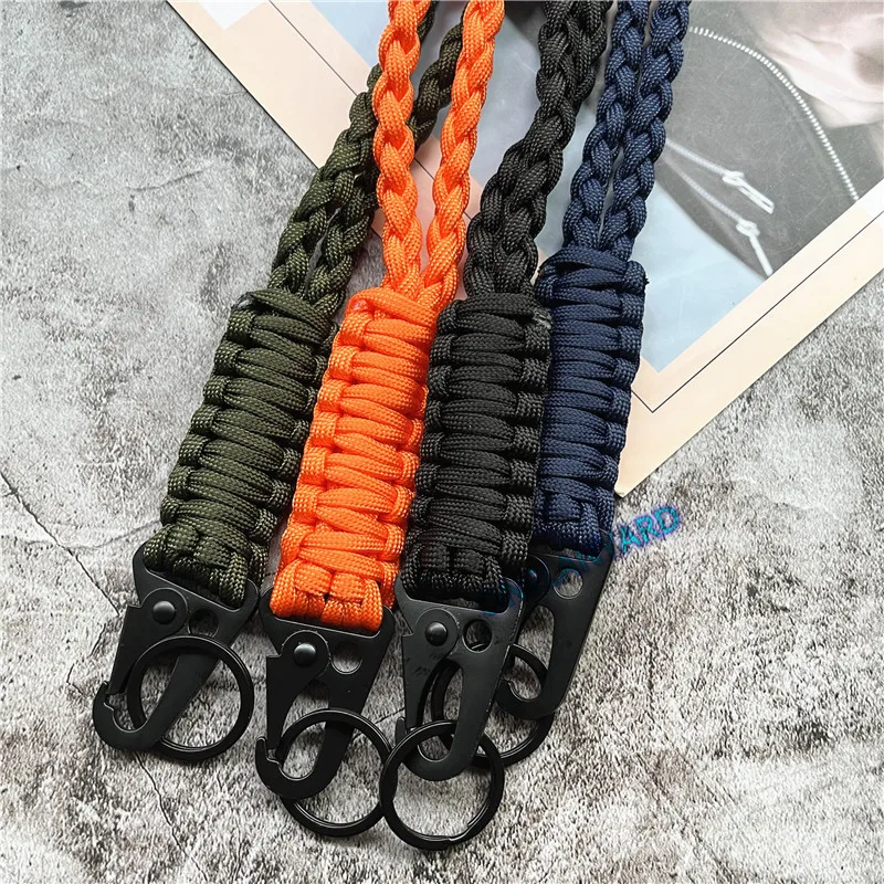 Keychain for Phone Lanyard Neck Strap Handmade Rope Heavy Metal Keyring Lanyard Anti-lost Cellphone Strap Premium Accessories