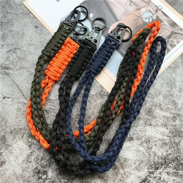 Keychain for Phone Lanyard Neck Strap Handmade Rope Heavy Metal Keyring Lanyard Anti-lost Cellphone Strap Premium Accessories - Image 2