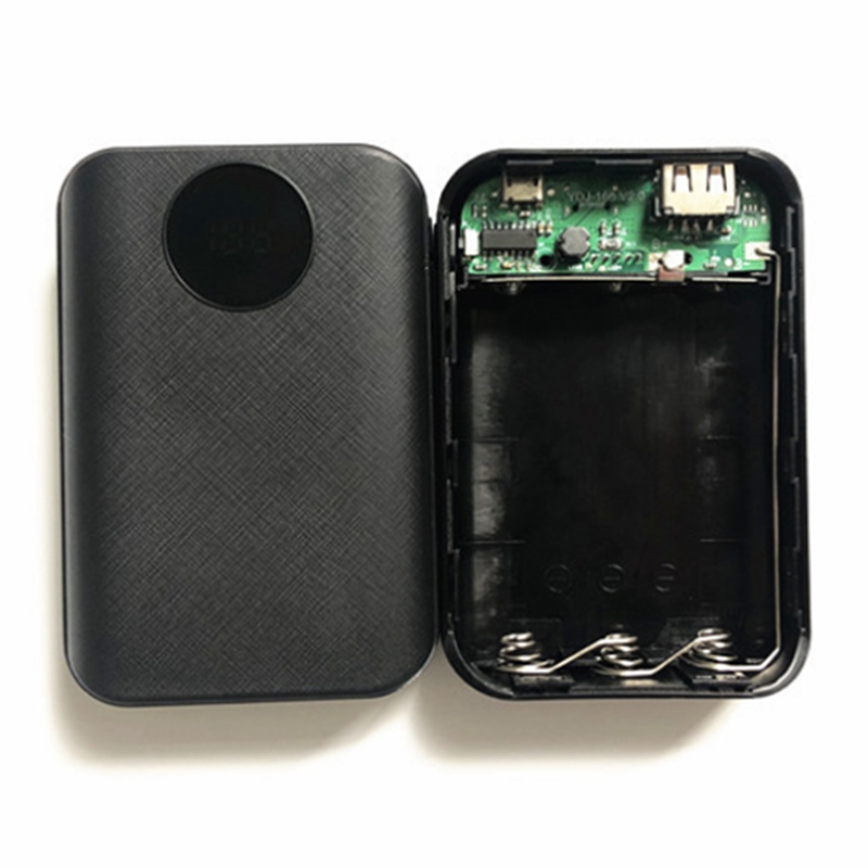 OIIRGO-Power Bank Box 3X18650 Battery Pack DIY Smart Charge Fast Charger LED Light for Cell Phone Tablet