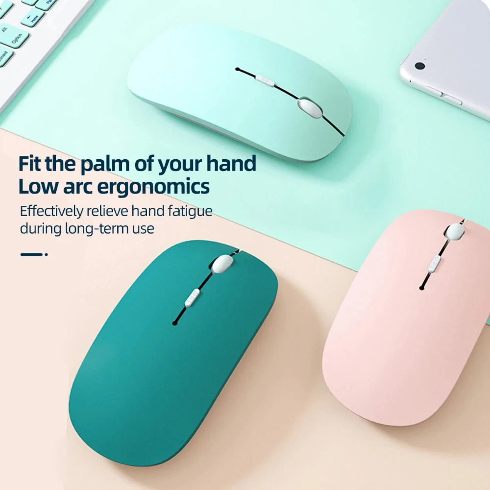 Bluetooth Silent Mouse Universal Optical Mouse Wireless For Ipad Computer Laptop Mice Noiseless Marcaron Computer Accessories