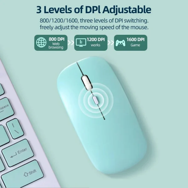 Bluetooth Silent Mouse Universal Optical Mouse Wireless For Ipad Computer Laptop Mice Noiseless Marcaron Computer Accessories - Image 4