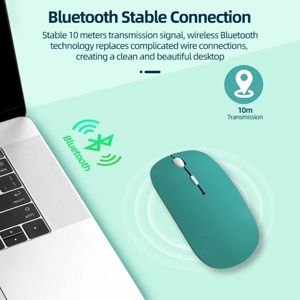 Bluetooth Silent Mouse Universal Optical Mouse Wireless For Ipad Computer Laptop Mice Noiseless Marcaron Computer Accessories