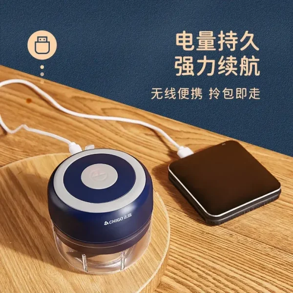 Chigo Meat Chopper Cutting Machine Home Appliance Electric Blender Household Wireless Portable Garlic Pounder Shredder Grinders - Image 5