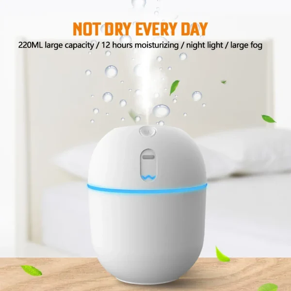 200ML Mini Air Humidifier Ultrasonic Purifier Car Aroma Essential Oil Diffuser USB Mist Maker Portable Home Appliance - Image 4