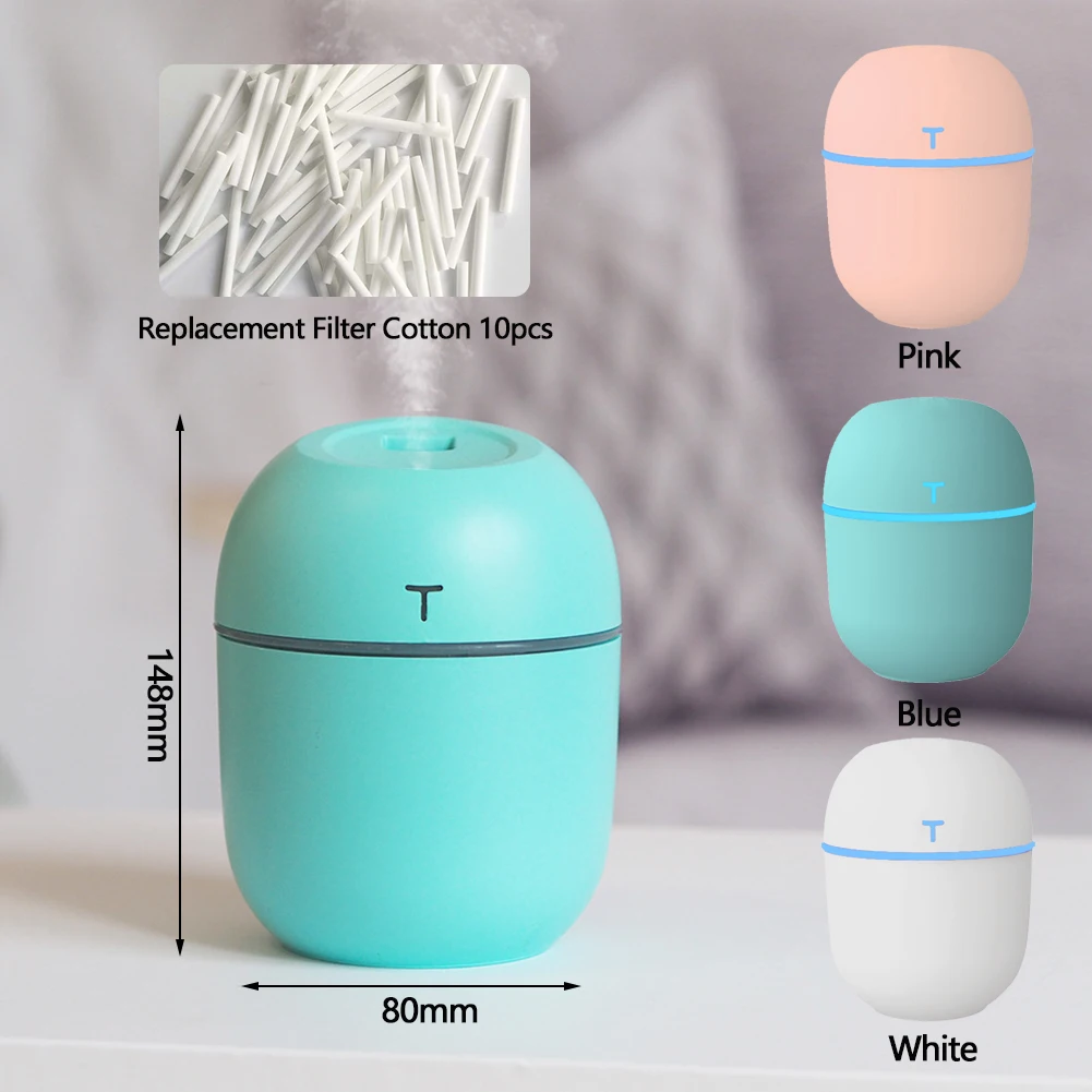200ML Mini Air Humidifier Ultrasonic Purifier Car Aroma Essential Oil Diffuser USB Mist Maker Portable Home Appliance