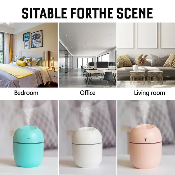 200ML Mini Air Humidifier Ultrasonic Purifier Car Aroma Essential Oil Diffuser USB Mist Maker Portable Home Appliance - Image 3