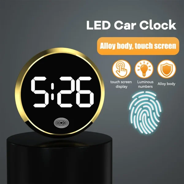 LED Car Luminous Clock Automobiles Internal Stick-On Watch Mini Digital Clocks Auto Ornament Car Interior Parts Accessories