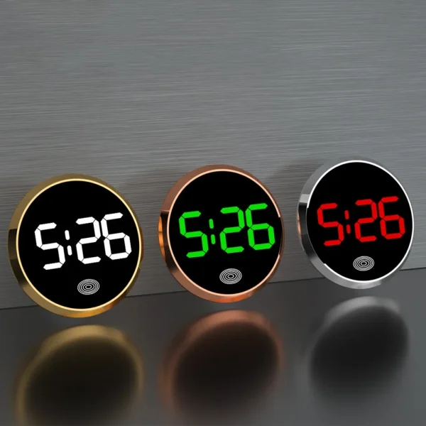 LED Car Luminous Clock Automobiles Internal Stick-On Watch Mini Digital Clocks Auto Ornament Car Interior Parts Accessories - Image 6