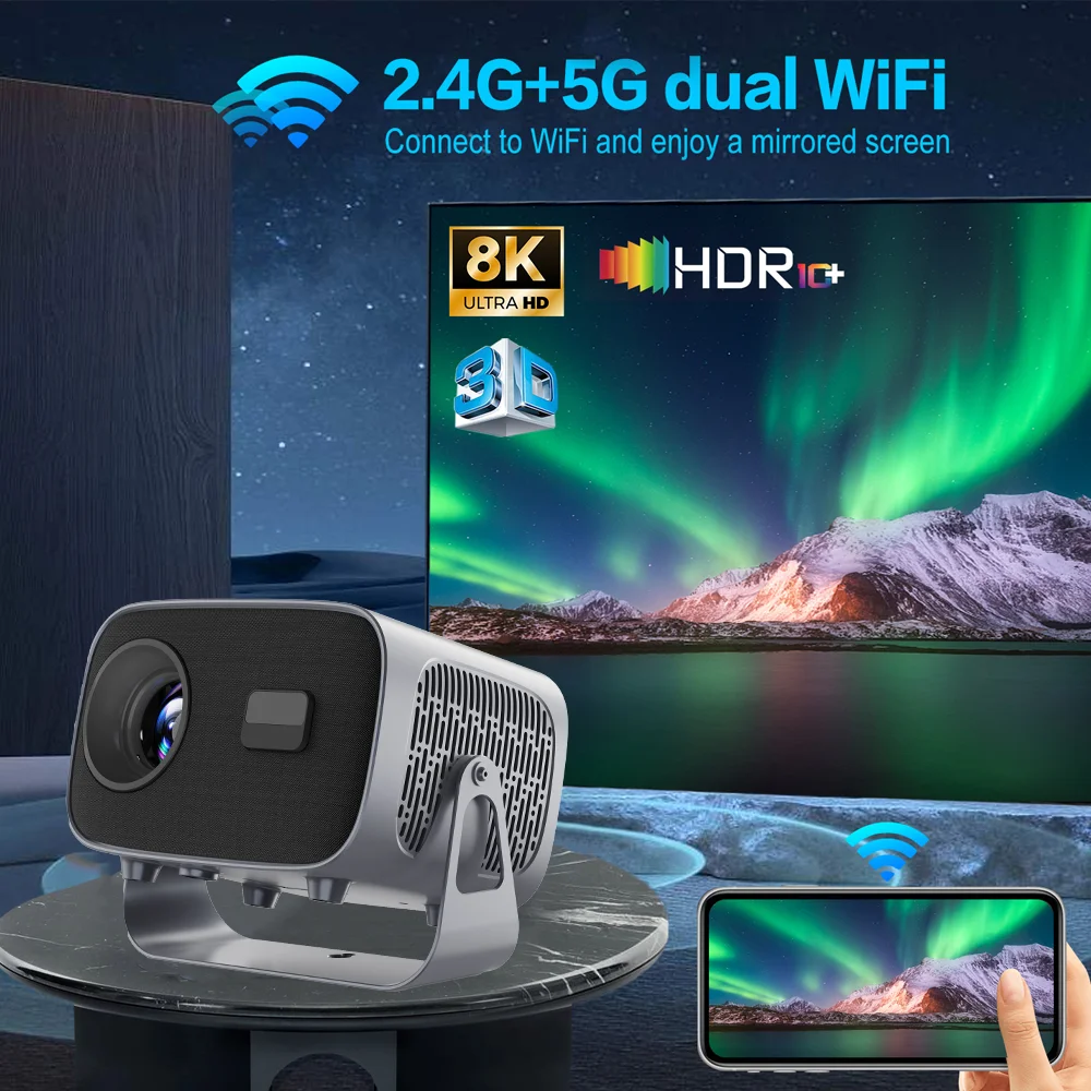 DEYSINN Projector 4K A10 Newly 1080P 660 ANSI Projector Android 13 WiFi6 BT5.5 Auto Focus Keystone Portable Outdoor Home Cinema DEYSINN Projector 4K A10 Newly 1080P 660 ANSI Projector Android 13 WiFi6 BT5.5 Auto Focus Keystone Portable Outdoor Home Cinema